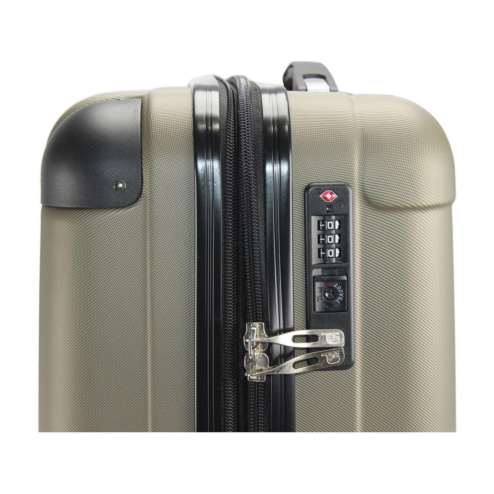 Dejuno Tutin 3-Piece Hardside Spinner Luggage Set With TSA Lock - Olive