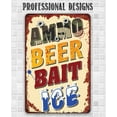 thumbnail image 5 of Metal Sign - Ammo, Beer, Bait, and Ice - Durable Metal Sign - Use Indoor/Outdoor - Great Bar Decor and Gift For Gun Enthusiasts and Fishermen (8" x 12"), 5 of 5