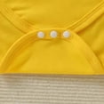 thumbnail image 7 of YDFCWXW Baby Girl Clothes 3Pcs Floral Pattern Ruffle Onesie Romper Pants with Headband Set Fall Clothing (Yellow, 3-6Months), 7 of 7