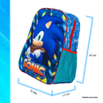 thumbnail image 4 of Mochila Escolar de Primaria Ginga Sonic 14 Pulgadas Diseño 3d Estilo Y Velocidad, 4 of 7