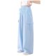 thumbnail image 1 of Odeerbi 5-16 Años Niñas Cargo Pantalones Deportes Pantalones Pierna Ancha Primavera Color Sólido Suelto Pantalones de Trabajo Con Múltiples Bolsillos, 1 of 4