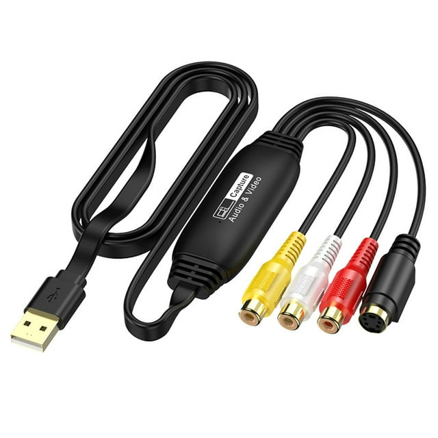 Visland USB Video Capture Card Adapter 1080P VHS VCR TV to Digital Converter RCA to USB Connector Cable for Windows for Mac OS for Linux for Android