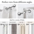thumbnail image 4 of MERIVILLE 1" Single Curtain Rod Set, Adjustable 84–120 Inches, Ball Finials, Satin Nickel, 4 of 10