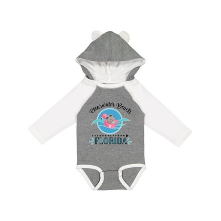 

Inktastic Clearwater Beach Florida Trip Gift Baby Girl Long Sleeve Bodysuit