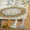 thumbnail image 4 of SAFAVIEH Suzani Bayon Medallion Wool Area Rug, Light Green/Ivory, 8' x 10', 4 of 11