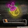 thumbnail image 2 of Craftnamesign Bunny Burrito Tacos Neon Sign, Mexican Restaurant Wall Decor, 2 of 5