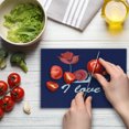 thumbnail image 4 of Snail Cutting Board, I Love You are My Home Theme with Blooms Valentine's Hearts Love, Decorative Tempered Glass Cutting and Serving Board, in 3 Sizes, by Ambesonne, 4 of 5