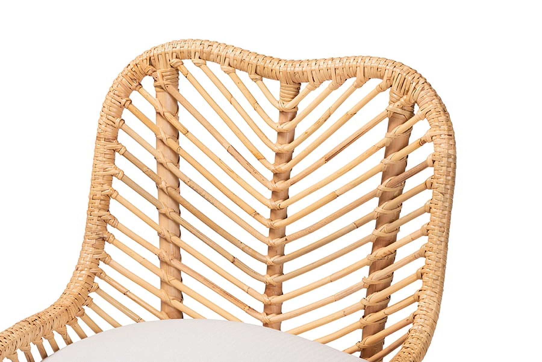 Baxton Studio Arween Modern Bohemian Natural Brown Rattan Dining Chair