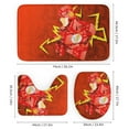 thumbnail image 3 of The Flash 4 Pcs Shower Curtain Sets with 12 Hooks Non-Slip Rugs U-Shaped Bath Mat, Toilet Cover, Bathroom Sets with Shower Curtain And Rugs And Accessories, 3 of 8