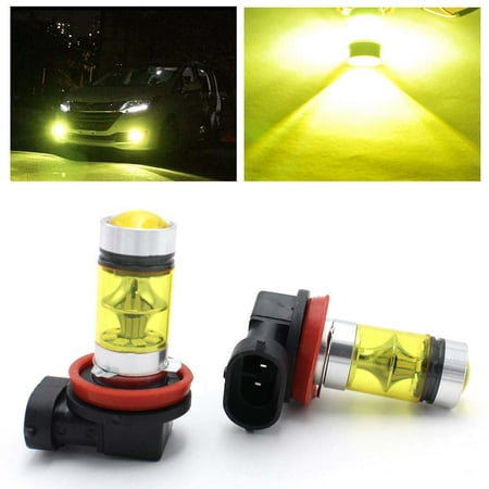 Yellow H11 H8 Fog Light 2323 LED 100W Driving Projector DRL Bulbs