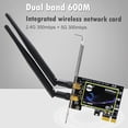 thumbnail image 2 of SU-N600 2. Tarjeta de red de escritorio Gigabit Ethernet PCI-E de doble banda 4G 5G / 600M FLhrweasw Nuevo, 2 of 6