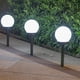 thumbnail image 2 of Luces solares para exteriores con forma de bola de burbuja redonda, 2 piezas de lámpara de césped inalámbrica sin batería para luces decorativas de camino, luz de bola de jardín para exteriores, 2 of 5