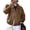 Brown, variant on PRETTYGARDEN Women's Faux Leather Oversized Motorcycle Jackets Fall Zip Up Jacket, Collared Neck, Button Cuff, Relaxed Fit, Long Sleeve, Casual Outerwear, Winter Coats, Fashion Clothing