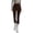 Coffee, variant on Womens Solid Color Pocket High Waist Yoga Pants Loose Tight Waist Athletic Style Side Pockets Elastic Waist Slim Fit Stretch Skin Friendly Fabric Full Length Workout Trousers