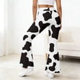 thumbnail image 5 of Arlun Womens Flower Cow Print Flare Yoga Pants Stretch High Waist Soft Seamless Comfy Slim Fit Boho Trousers Casual Fashion Workout Gym Sports Pants for Daily Wear, 5 of 6