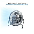 thumbnail image 5 of Comfort Zone 4" Quiet High-Velocity Portable Fan, Silver, 5 of 5