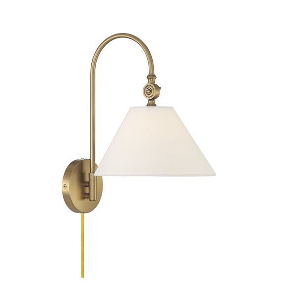 Trade Winds Marcus 1-Light Wall Sconce in Natural Brass