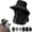 Black, variant on UV Protection Outdoor Fisherman's Hat – 4-in-1 Detachable Sun Hat with Face Shield & Neck Flap, Wide Brim Fishing Hat