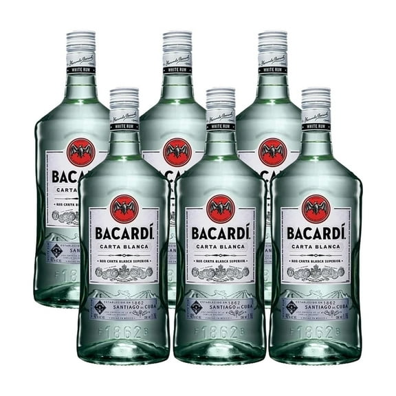 Pack de 6 Ron Bacardí Carta Blanca 1.75 L Bacardí