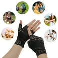 thumbnail image 5 of Unique Bargains 1 Pair Breathable Flower Manicure Gloves Women Black, 5 of 6