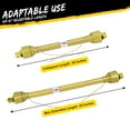 thumbnail image 5 of Ladcaser PTO Shaft 1 3/8" PTO Drive Shaft, Round Ends PTO Driveline Shaft, 6 Spline End Tractor, Brush PTO Shaft, Yellow PTO Shaft for Finish Mower, Rotary Cutter, 39"-55", 5 of 8