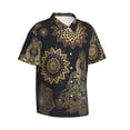 thumbnail image 2 of Mandaraji And Elephant Head Hawaiian Shirts For Men, Summer Short-Sleeve Relaxed-Fit Button-Down Shirts Large, 2 of 9
