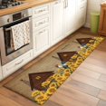 thumbnail image 2 of Sunflowers Roosters 2'x6' Runner Rugs for Hallway Kitchen Bedside Non Slip Washable, Vintage Farmhouse Farm Countryside Entryway Rug Runners with Rubber Backing, Long Carpet Runner for Laundry Room, 2 of 8