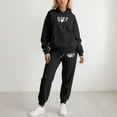 thumbnail image 2 of Women's Athletic Valentine's Day Sweatsuit - 2 Piece Funny Bow Graphic Hoodie Jogger Pants Outfit, 2 of 4