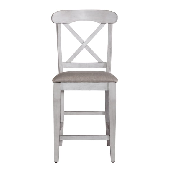 Liberty Furniture Ocean Isle Uph X Back Counter Chair (RTA) - Set of 2 - White