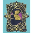 thumbnail image 2 of Girl's Aladdin Jasmine Gold Lotus Ornate  Graphic Tee Tahiti Blue X Small, 2 of 4