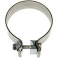 thumbnail image 2 of KarParts360 For Dodge Ram 2500/3500 2007 2008 2009 2010 Exhaust Clamp | Stainless Steel Material | Natural Finish | Band Clamp Design | Silver Color | 3.92 inches Maximum Diameter | Threaded Nut Type, 2 of 5