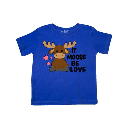 

Inktastic It Moose Be Love with Cute Moose Gift Toddler Boy or Toddler Girl T-Shirt