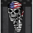 thumbnail image 2 of Zan Headgear Cotton Flydanna Headwrap USA Gun Skull, 2 of 2