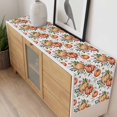 thumbnail image 4 of Thanksgiving Pumpkin Table Runner - 60 Inch Long, Kitchen Dining Table Runner Dresser Scarves, Orange Autumn Leaf Pink Floral Farmhouse Decor for Coffee Tables Wedding Party Banquet, 4 of 8