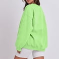 thumbnail image 5 of Lumtrix Women Fall Oversized Crewneck Sweatshirt Vintage Long Sleeve Pullover Loose Fit Cute Y2K Hoodie Fluorescent Green XL, 5 of 7