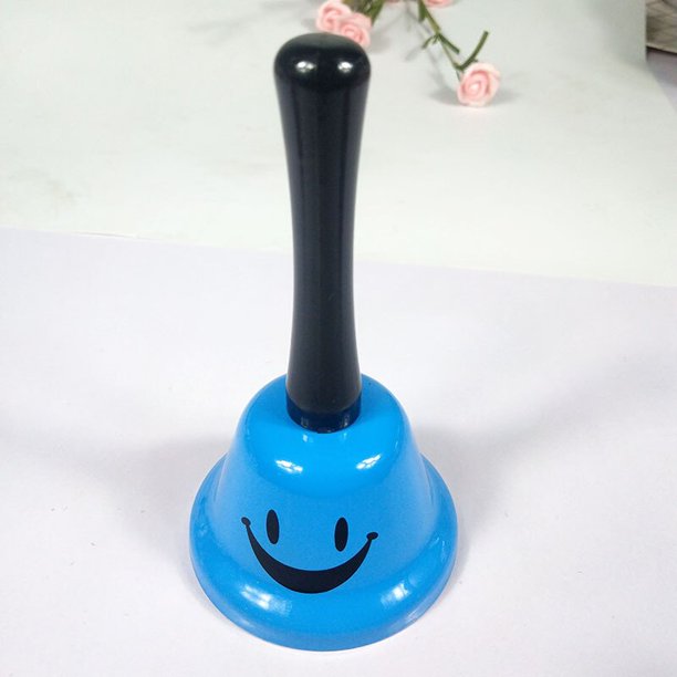 Campana de mano grande para niños, campana de cama con letras, campana de Metal colorida, campana de mano de Navidad