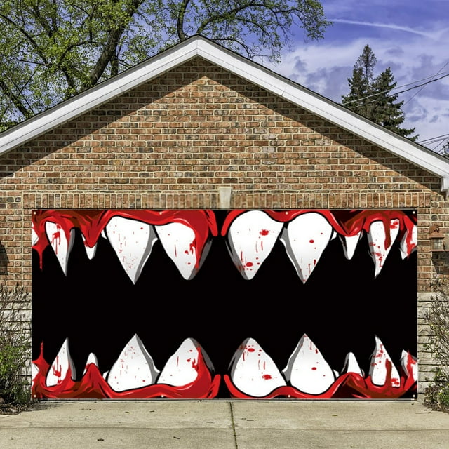 Halloween Theme Fabric Logo Poster Banner Background Hanging Pumpkin Bat Moon For Halloween Background Party Decoration Flag Pole Set for Collapsible Flag Pole Portable for Telescoping Flag Poles 30