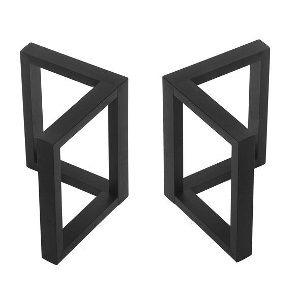 MBQQ Pieds de Meubles H15.7 xW17.7(2 Pcs) Rustiques Décoratifs en Forme d'Angle Droit Pieds de Table, Pieds de Bureau en Métal Robustes, Pieds de Table à Manger, Industriels Modernes, Pieds en Fer DIY