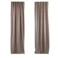thumbnail image 5 of 3S Brother's Solid Luxury Matte Velvet Soft Curtains Set of 2 Panels Hanging Back Tap & Rod Pocket Home Décor Bedroom Kitchen Office Windows Room Darkering ( Salt-52"x120"), 5 of 6