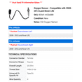 thumbnail image 2 of Oxygen Sensor - Compatible with 2008 - 2012 Land Rover LR2 2009 2010 2011, 2 of 2