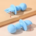 thumbnail image 3 of Bueautybox Self Feeding Baby and Infant Utensils | Mini Spoon and Fork Training Utensi Baby Training Fork Spoon Set Infant Food Silicone Tableware Dishware, 3 of 7