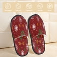 thumbnail image 2 of Fotbe Merry Christmas Pantuflas Peludas para Mujer con Estampado, Zapatillas de Peluche, Zapatos de Invierno para Casa, Uso Interior y Exterior-Medium, 2 of 8