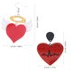 thumbnail image 5 of 2 pares de pendientes con forma de corazón, pendientes llamativos, pendientes colgantes de corazón, regalos, accesorios para mujer, 5 of 5