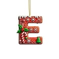 thumbnail image 2 of Hbdhejl 26 Pieces Red Letters Christmas Tree Decorations Candy Cane Letters With Berry Pattern Mini Alphabet Hanging Ornaments Party Home 2D Acrylic Christmas Tree, 2 of 4