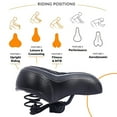 thumbnail image 6 of EIMELI Universal Bike Seat Comfortable Cushioned Bicycle Saddle Spring Shock Absorption Bike Seat, 6 of 7
