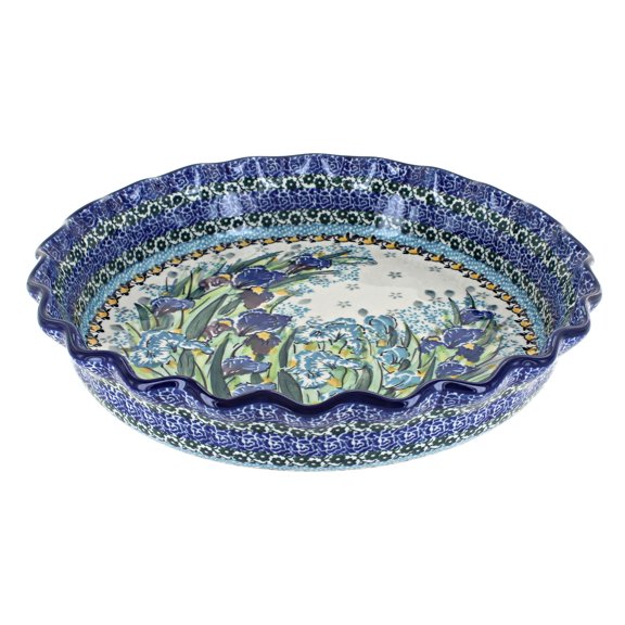 Blue Rose Polish Pottery Callista Pie Plate