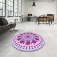 thumbnail image 4 of Ahgly Company Machine Washable Indoor Rectangle Transitional Blossom Pink Area Rugs, 8' x 10', 4 of 7
