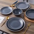 thumbnail image 4 of Stone Lain Lauren Modern Stoneware 16 Piece Dinnerware Set, Service for 4, Gray, 4 of 8