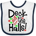 thumbnail image 3 of Inktastic Deck the Halls Christmas Ornament Boys or Girls Baby Bib, 3 of 4