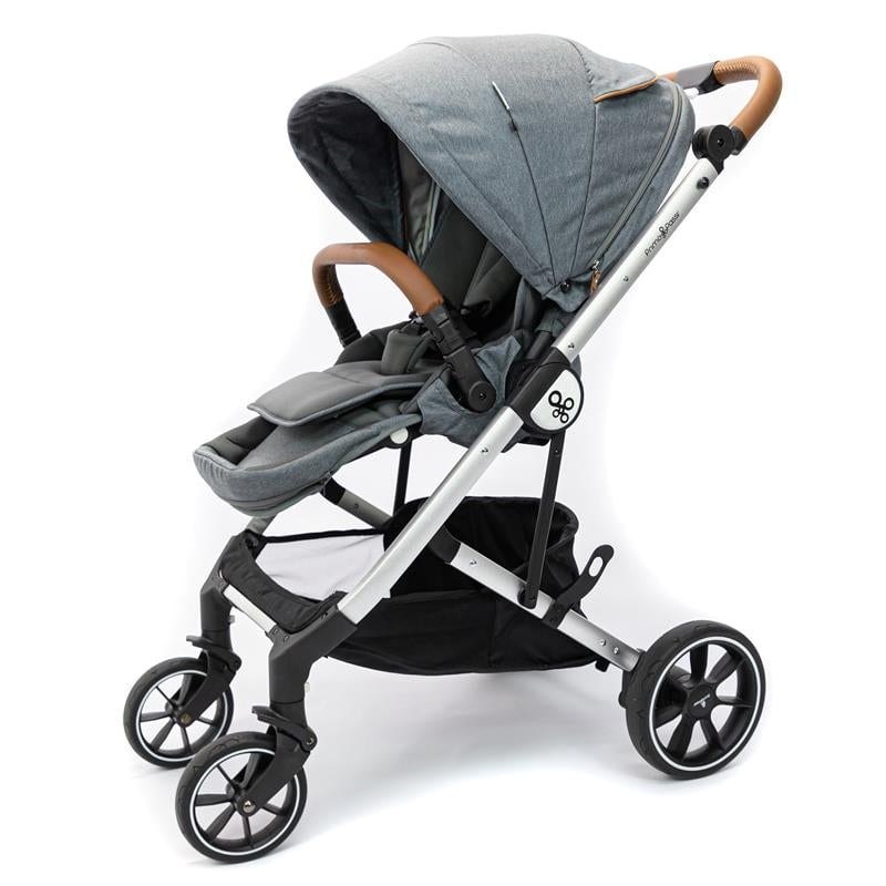 Primo Passi Icon Stroller, Newborn to Toddler Stroller with Reversible Seat, Grey Melange